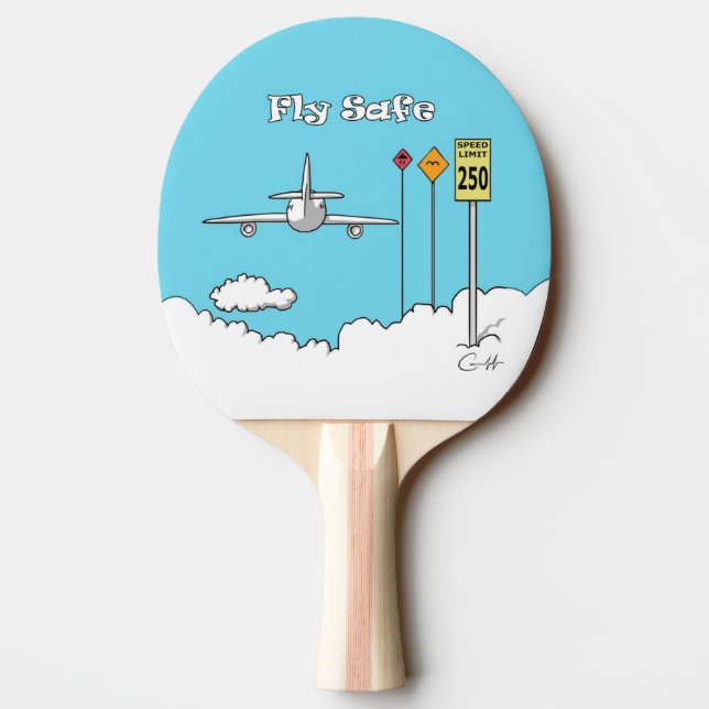 Fly Safe Ping Pong Paddle (Back)
