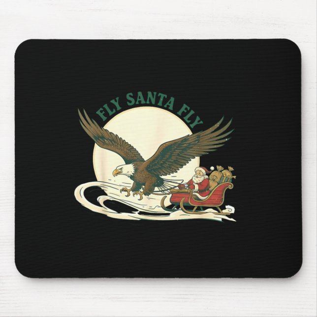 Fly Santa Fly Christmas, Santa Football  Mouse Pad (Front)