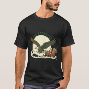 Fly Santa Fly Christmas, Santa Football T-Shirt