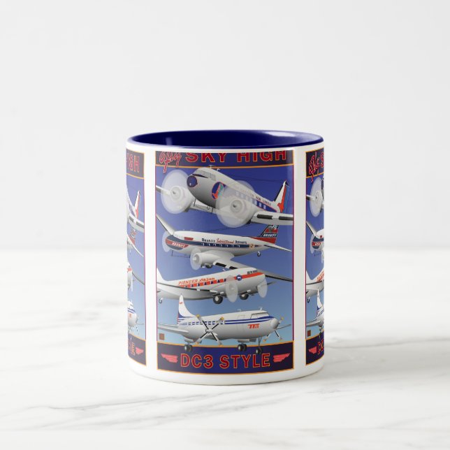 Fly Sky High-Mug Two-Tone Coffee Mug (Center)
