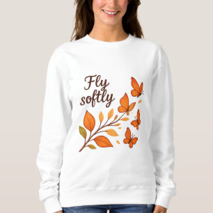 Fly Softly Autumn Butterflies — Women’s Cozy Sweat Sweatshirt