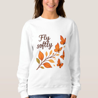 Fly Softly Autumn Butterflies — Women’s Cozy Sweat Sweatshirt