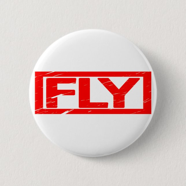 Fly Stamp 2 Inch Round Button (Front)