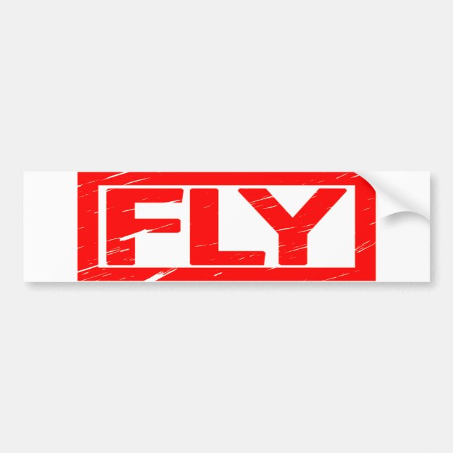 Fly Stamp Bumper Sticker (Front)