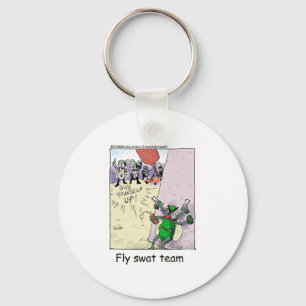 Fly Swat Team Funny Police Gifts & Collectibles Keychain