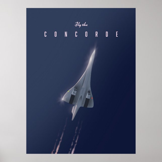 Fly The Concorde Travel poster (Front)