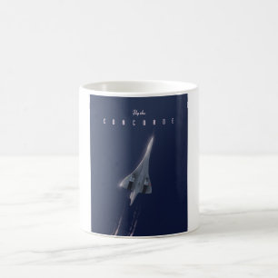 Fly The Concorde Travel poster Coffee Mug