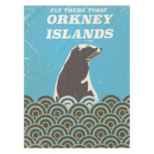 Fly there today Orkney Islands vintage poster Tablecloth
