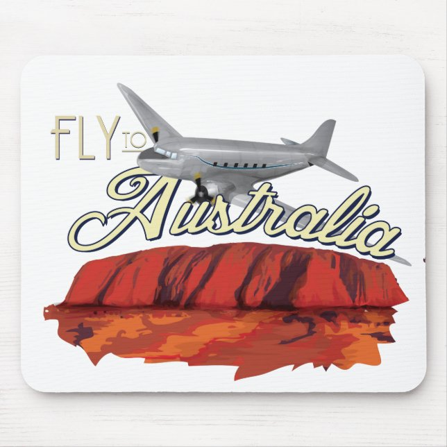 Fly To Australia Mouse Pad (Front)