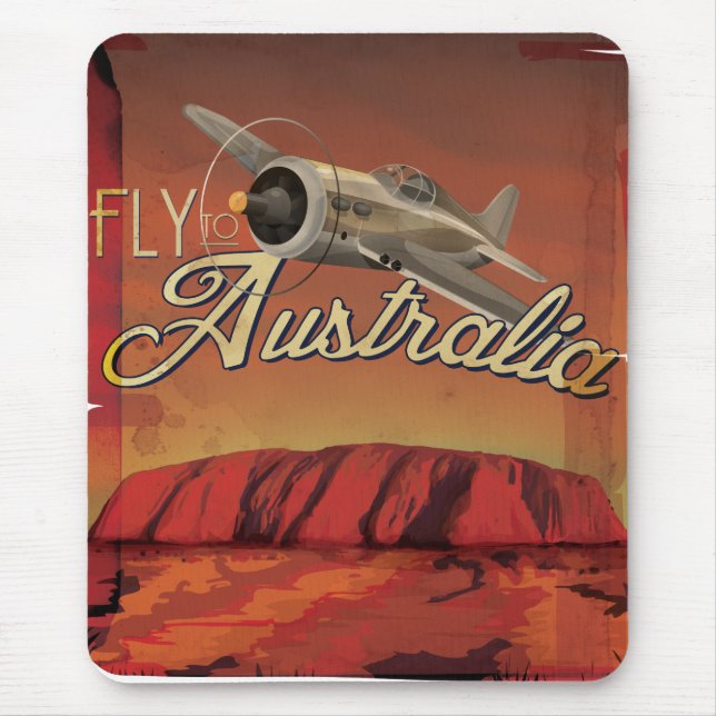 Fly To Australia Mouse Pad (Front)