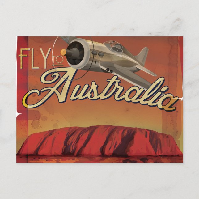 Fly To Australia Postcard (Front)