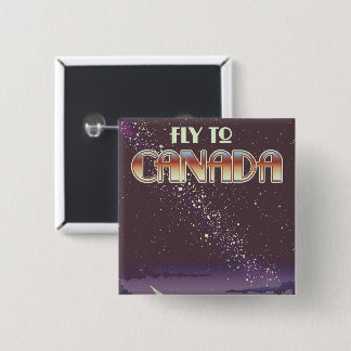 Fly To Canada 2 Inch Square Button