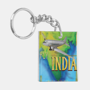 Fly To India Keychain