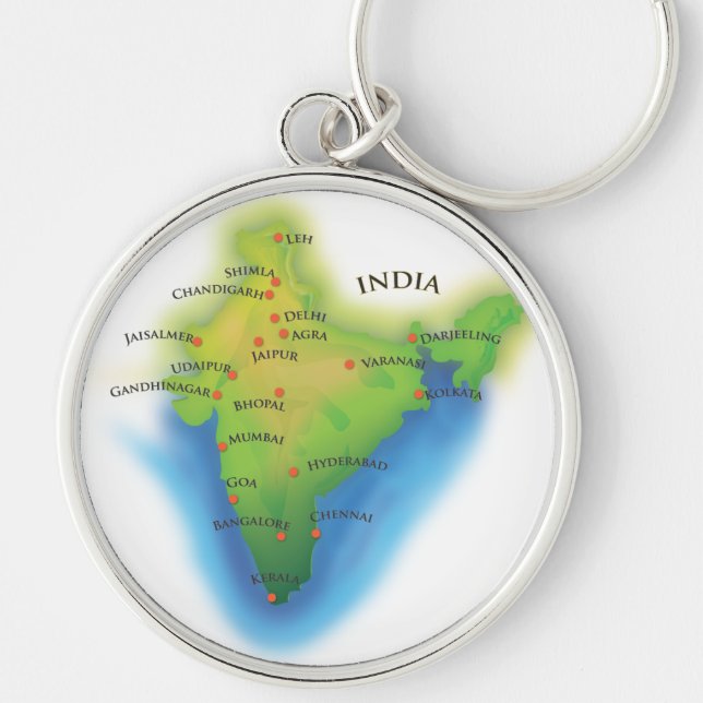Fly To India Keychain (Front)