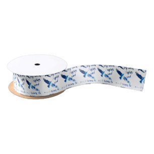 Fly with eagles satin ribbon