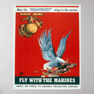 Fly with the Marines Poster