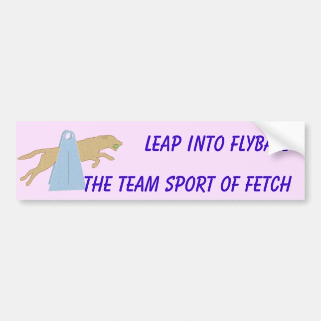 Flyball Leap Bumper Sticker (Front)