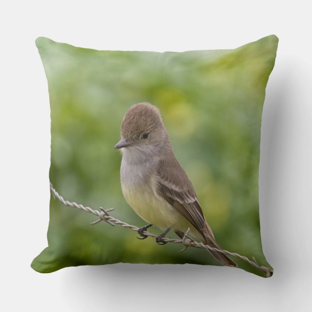 Flycatcher Throw Pillow (Front)