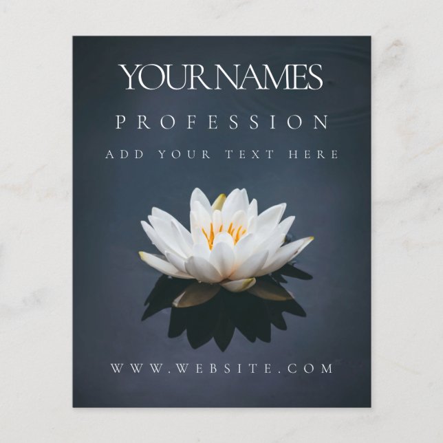 FLYER : BUSINESS PROMOTION : LOTUS ON WATER (Front)