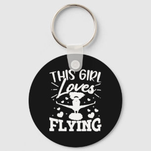 Flyer Cheer Cheerleader Cheerleading This Girl Lov Keychain