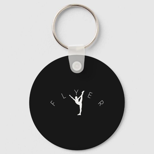 Flyer Cheerleading Scale Stunt Pose Cheer Team  Keychain (Front)