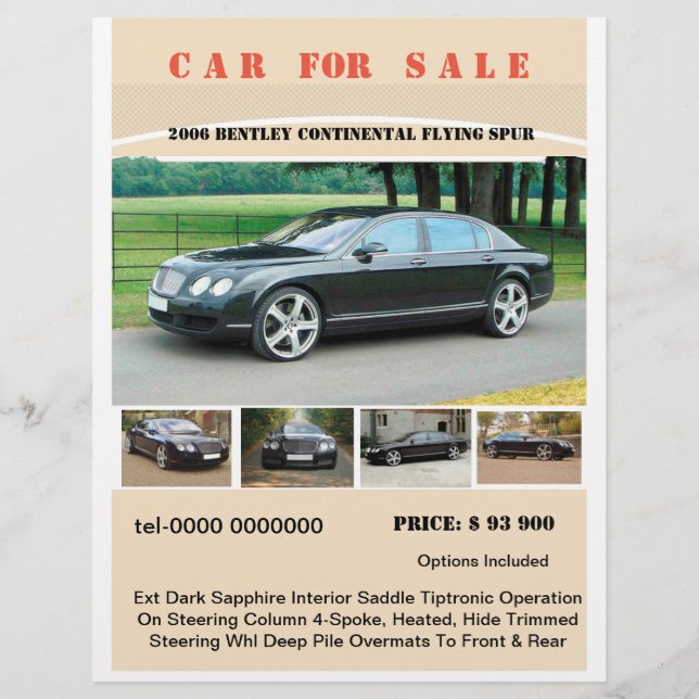 flyer customizable text and photos sale (Front)