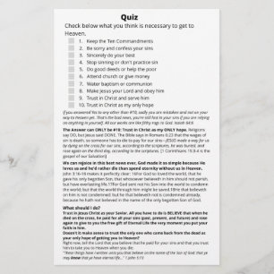 Flyer du Quiz de la Bible du Ciel