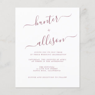 Flyer Faire-part de mariage budgétaire