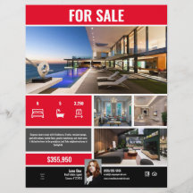 Flyer - For Sale - Red Modern