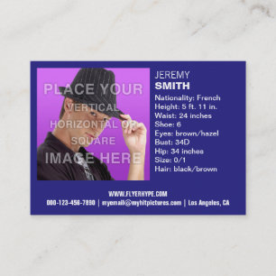 Flyer Hype Royal Blue Glow Headshot Business Card