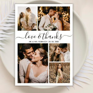 Flyer Mariage photo économique élégant Merci