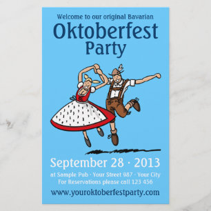 Flyer Oktoberfest Party Dancing Couple