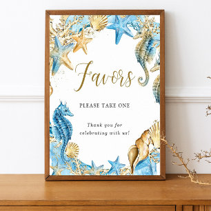 Flyer pour la fête et les faveurs de sous l'océan