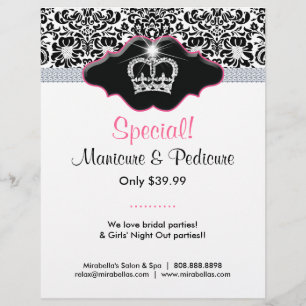Flyer Salon Flower Damask Jewelry Crown