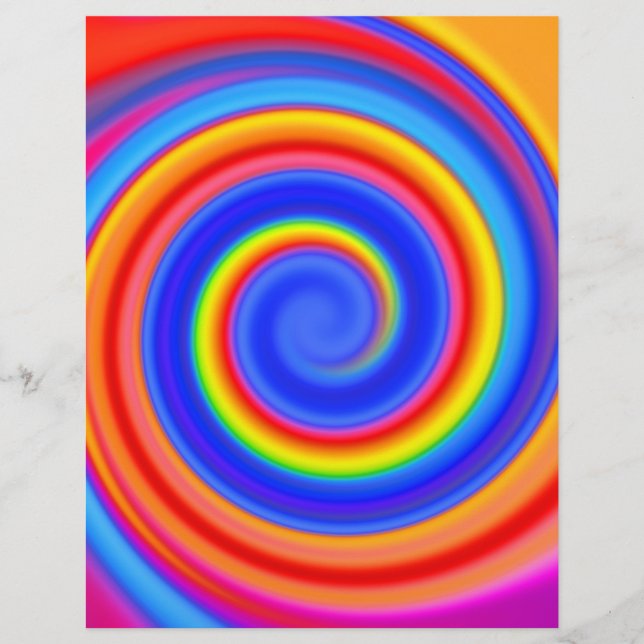 Flyer Template: Colourful Spiral Design (Front)