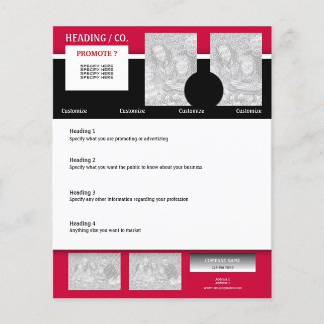 Flyer template - create your own 4.5"x5.6" (Front)