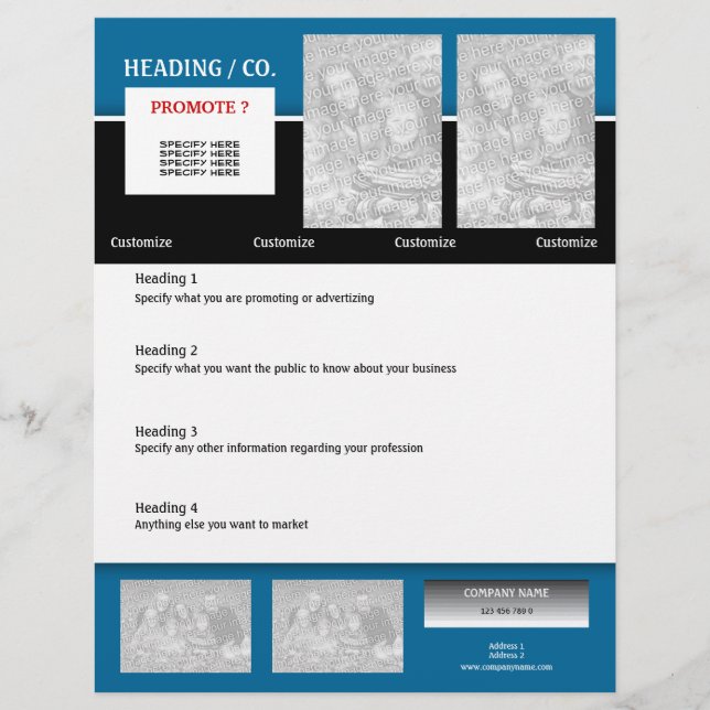 Flyer template - create your own 8.5"x11" (Front)