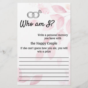 Flyer, who am I? Pink Watercolor Flyer