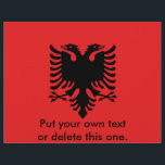 Flyer with Flag of Albania<br><div class="desc">Promote your event or message with a touch of Albanian pride using our exclusive flyer featuring the flag of Albania! Crafted with meticulous attention to detail, this flyer is more than just a promotional tool; it’s a celebration of Albanian heritage and cultural pride. The design prominently showcases the iconic black...</div>