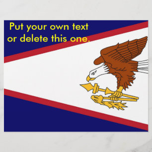Flyer with Flag of American Samoa, U.S.A.