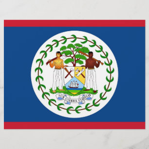 Flyer with Flag of Belize