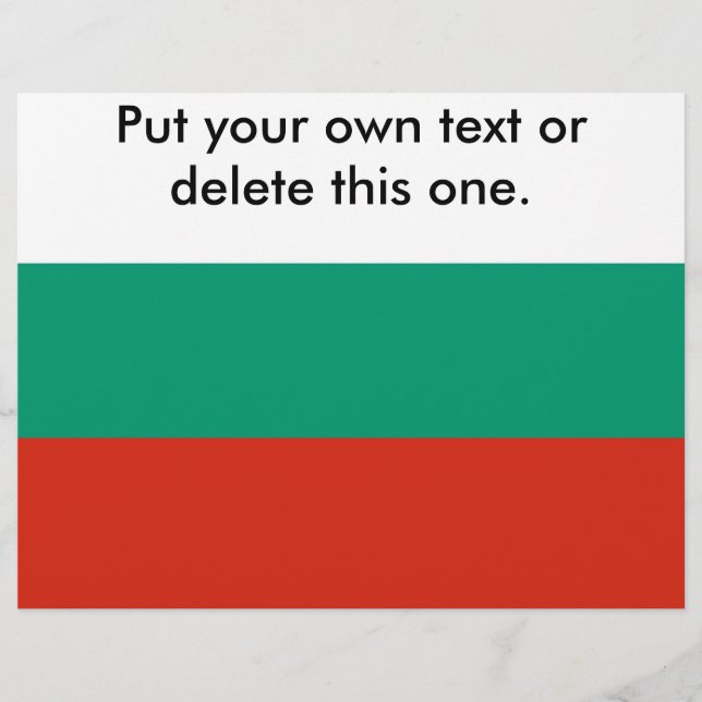 Flyer with Flag of Bulgaria (Front)