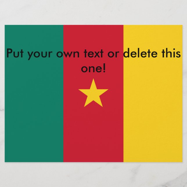 Flyer with Flag of Cameroon (Front)