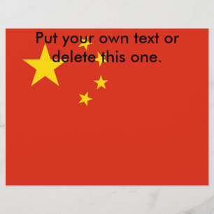 Flyer with Flag of China
