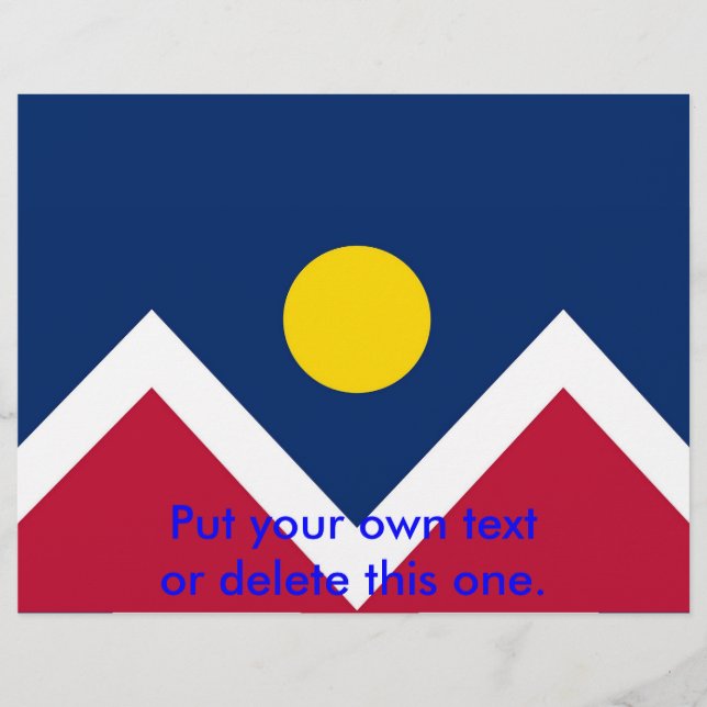 Flyer with Flag of Denver, Colorado, U.S.A. (Front)
