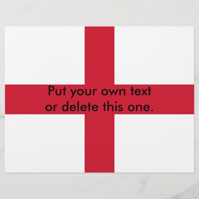 Flyer with Flag of England (Front)