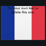 Flyer with Flag of France<br><div class="desc">Flyer with Flag of France. This product its customizable.</div>