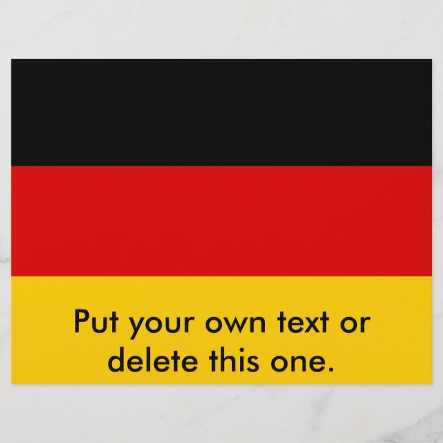 Flyer with Flag of  Germany (Front)