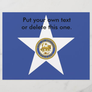 Flyer with Flag of Houston City, USA