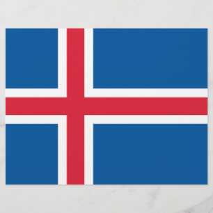 Flyer with Flag of Iceland